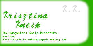 krisztina kneip business card